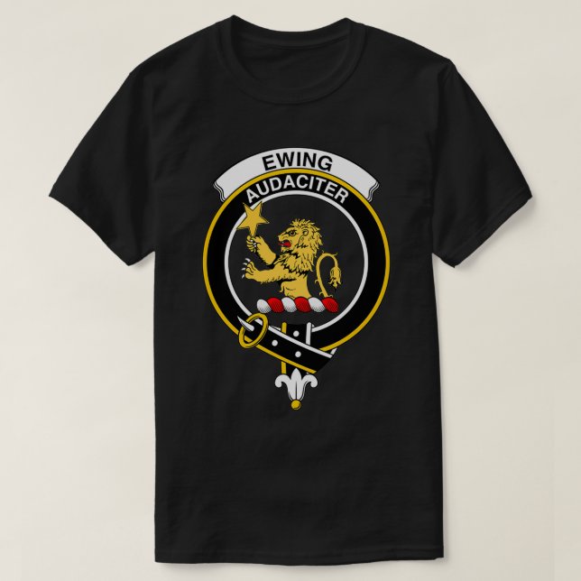 Ewing Vapensköld Tartan Klan Scottish Klan 1 T Shirt (Design framsida)
