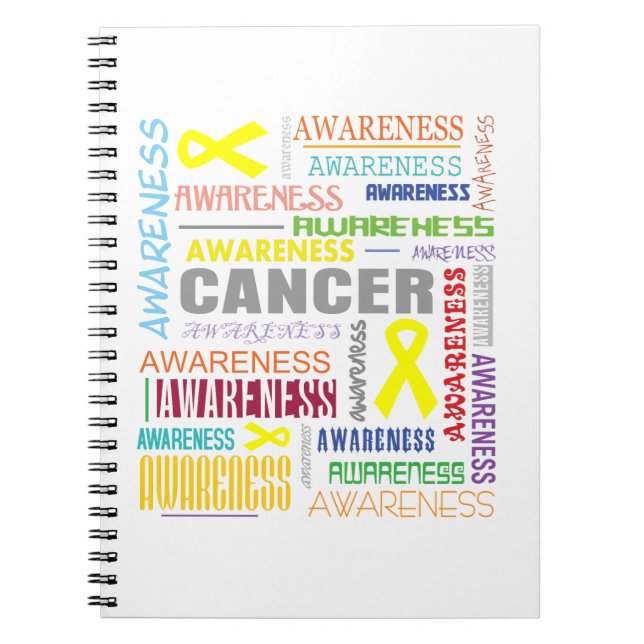 Ewings Sarcoma Awareness Collage Anteckningsbok (Framsidan)