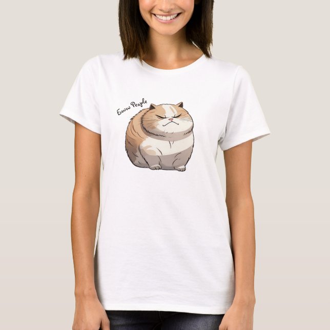 Ewme People Cute Cat T-Shirt (Framsida)