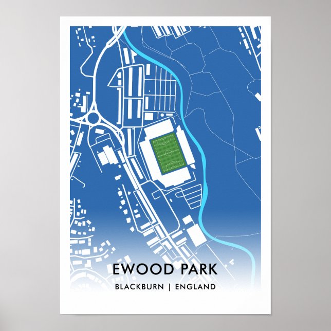 Ewood Park Poster - Blackburn Rovers hem (Framsidan)