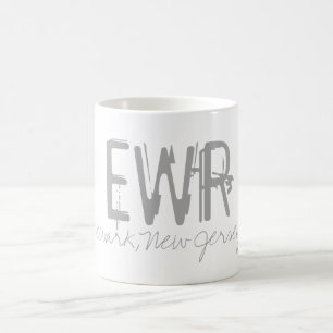 EWR Newark Airport Typography Kaffemugg