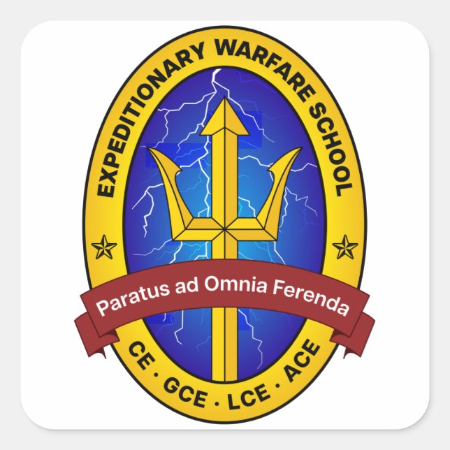 EWS Stickers Fyrkantigt Klistermärke (Framsida)