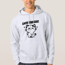 Eww Human | Funny Cat | Avslappnad Hoodies