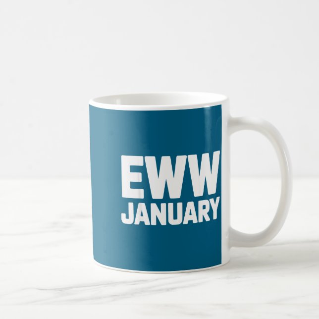 Eww January Funny New Year Winter Mood Meme  Kaffemugg (Höger)