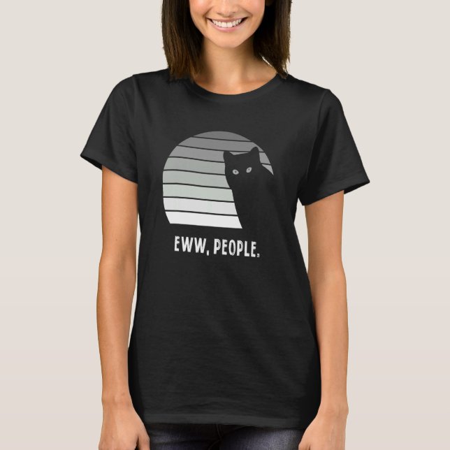 Eww people retro cat  cats cat t shirt (Framsida)