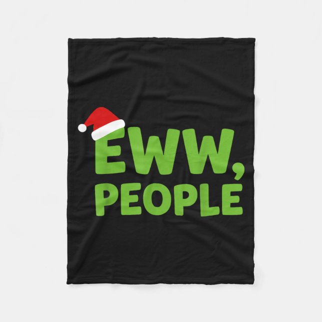 Eww People Santa Hat Funny Christmas Men Women  Fleecefilt (Framsidan)