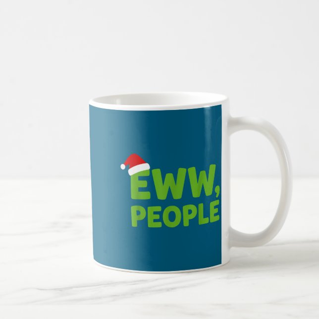 Eww People Santa Hat Funny Christmas Men Women  Kaffemugg (Höger)