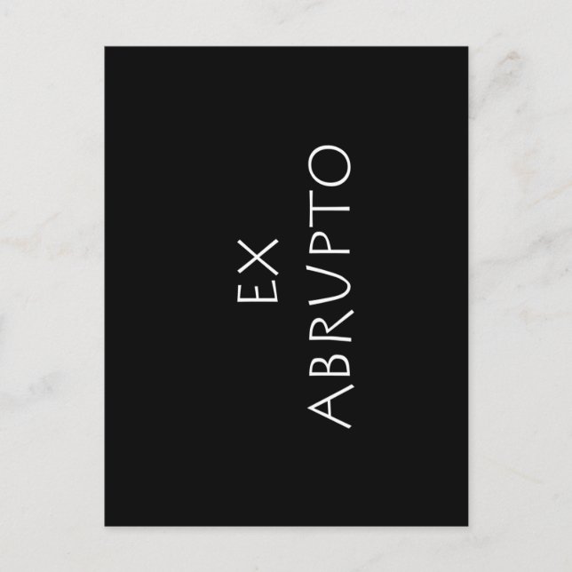 Ex abrupto vykort (Framsida)