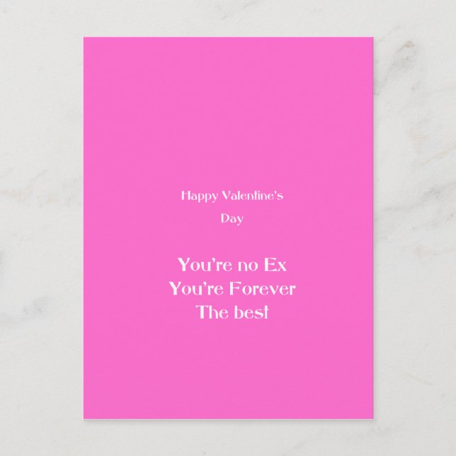 Ex älskare valentins dag helg vykort (Framsida)