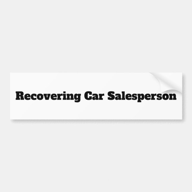 Ex-car Salesperson Humor Bumper Sticker Bildekal (Framsidan)