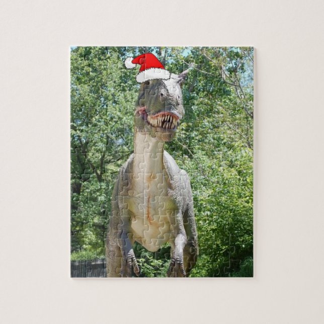 EX Dinosr på Jultomten Hat Pussel (Vertikal)