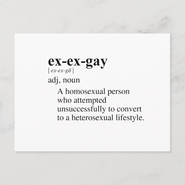 EX-EX-GAY VYKORT (Framsida)