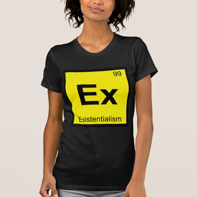 Ex - Existentialism Kemi Periodiska Systemet T Shirt (Framsida)