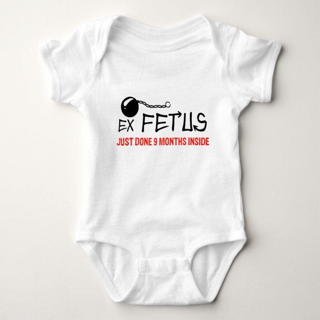 Ex Fetus - precis klar 9 månader inuti T Shirt (Framsida)
