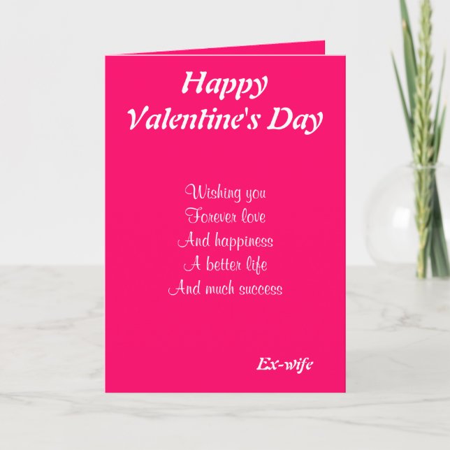 Ex-fru på valentindagen helgkort (Framsida)