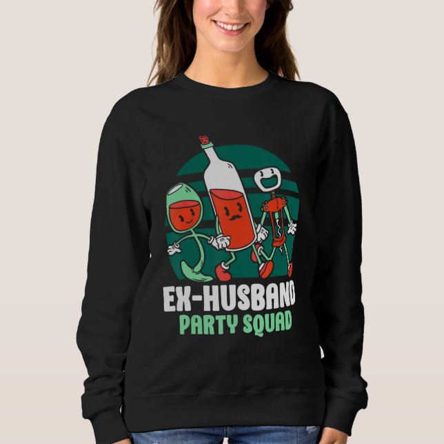 Ex Husband Party Squad Divorced Divorce Ex Husband T Shirt (Framsida)
