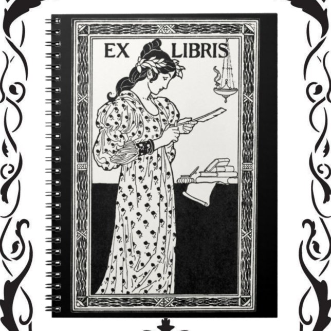 Ex libris art nouveau anteckningsbok (Skapare uppladdad)