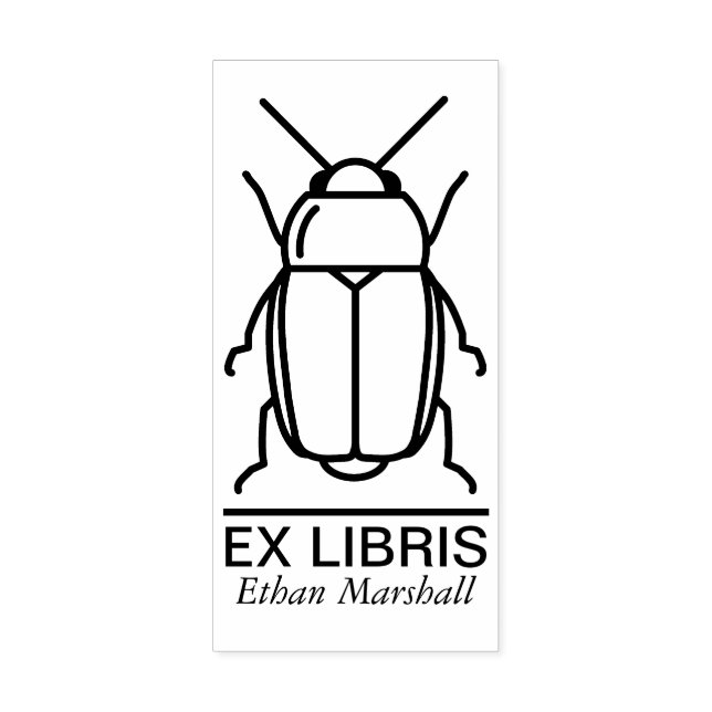 Ex Libris - Beetle/Kryp v1 Stämpel (Tryck)