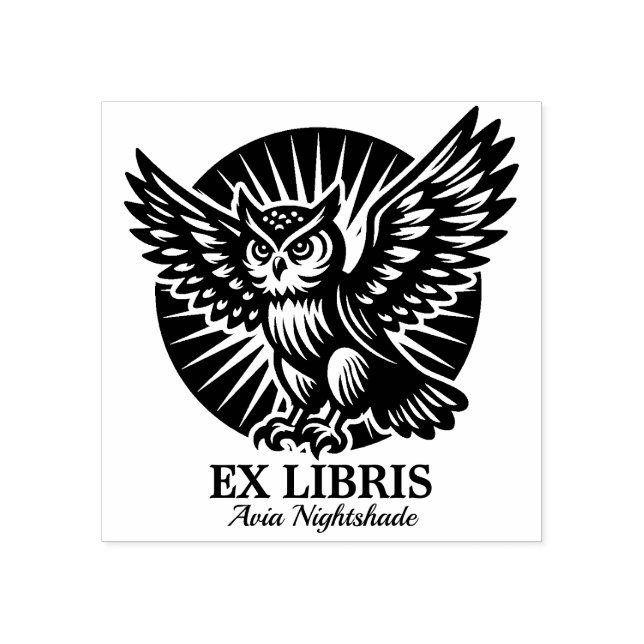 Ex Libris - Bibrarian Uggla Stämpel (Tryck)