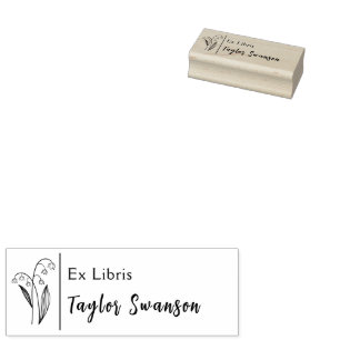 Ex Libris-blommor blommigtar moderna växter Stämpel