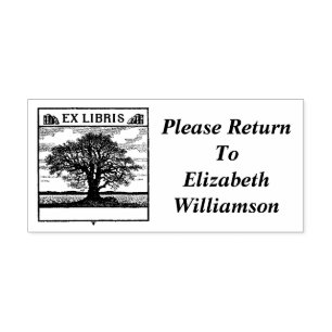 EX LIBRIS Bok Plattformsläsning Anpassningsbar Bi Självfärgande Stämpel