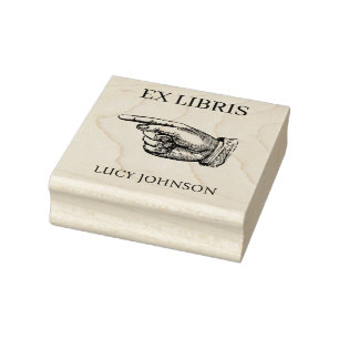EX LIBRIS Bokmärke Gummistämpel Personlig Stämpel