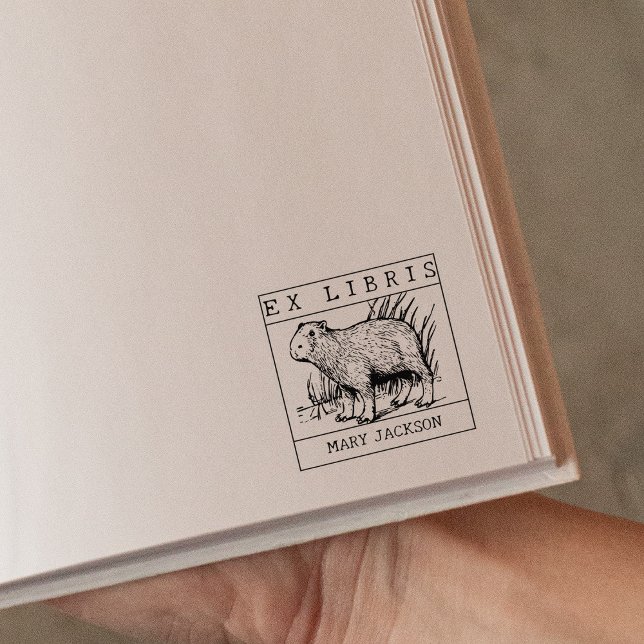 Ex Libris, Capybara Bok Stämpel (Skapare uppladdad)