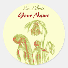 Ex Libris Carnivorous Plant Stickers Runt Klistermärke