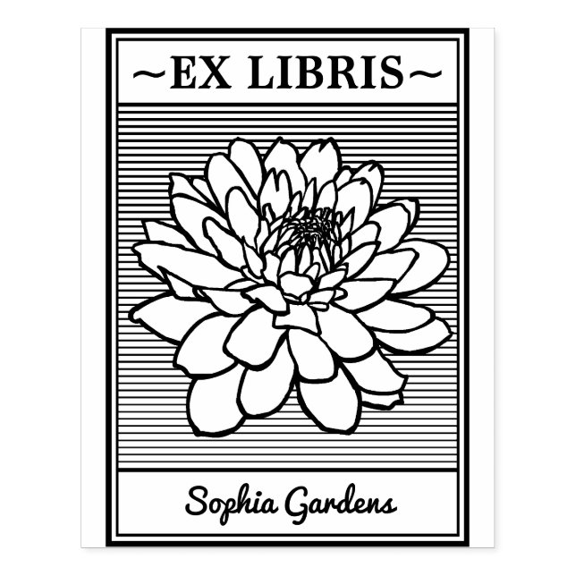 Ex Libris - Chrysanthemum Stämpel (Tryck)