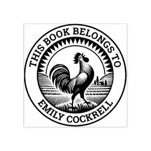 Ex Libris - Cockerel Crowing at the Dawn Stämpel