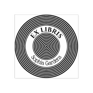 Ex Libris Concentric Circles v1 Stämpel