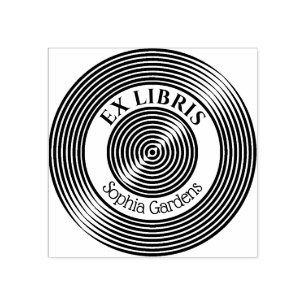 Ex Libris Concentric Circles v3 Stämpel