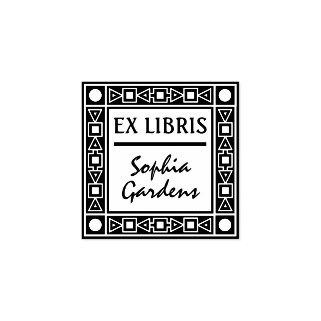 Ex Libris Decorative Stämpel (Tryck)
