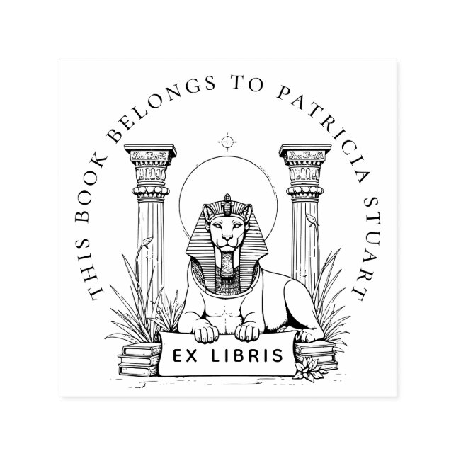 Ex Libris Frimärke Självfärgande Stämpel (Design)