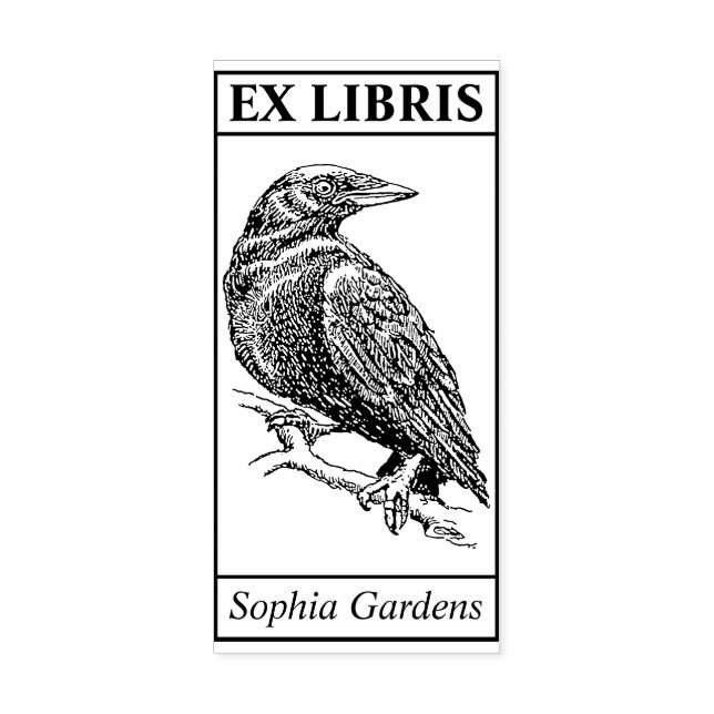 Ex Libris - Kråka Stämpel (Tryck)