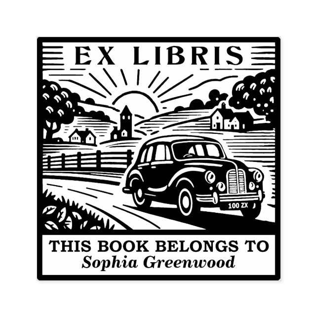 Ex Libris - Land-enhet Stämpel (Tryck)