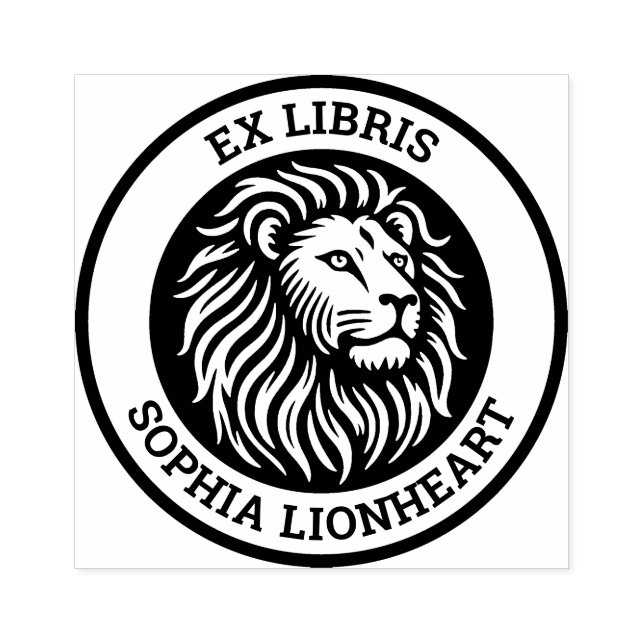 Ex Libris - Lejon Stämpel (Tryck)
