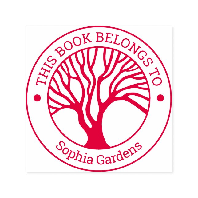 Ex Libris - Livets träd 02 Självfärgande Stämpel (Design)