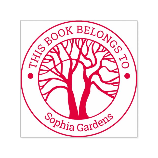 Ex Libris - Livets träd Självfärgande Stämpel (Design)