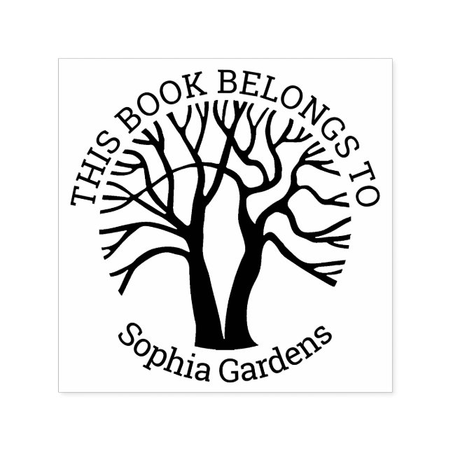 Ex Libris - Livets träd v2 Självfärgande Stämpel (Design)