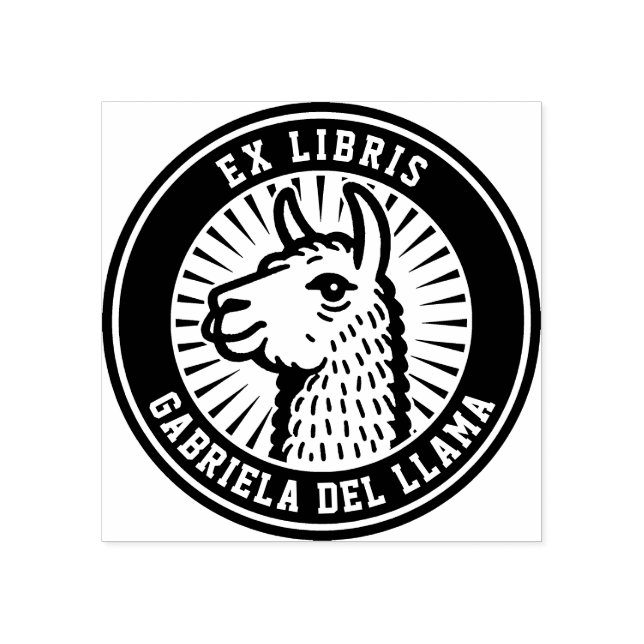 Ex Libris - Llama Champion Stämpel (Tryck)