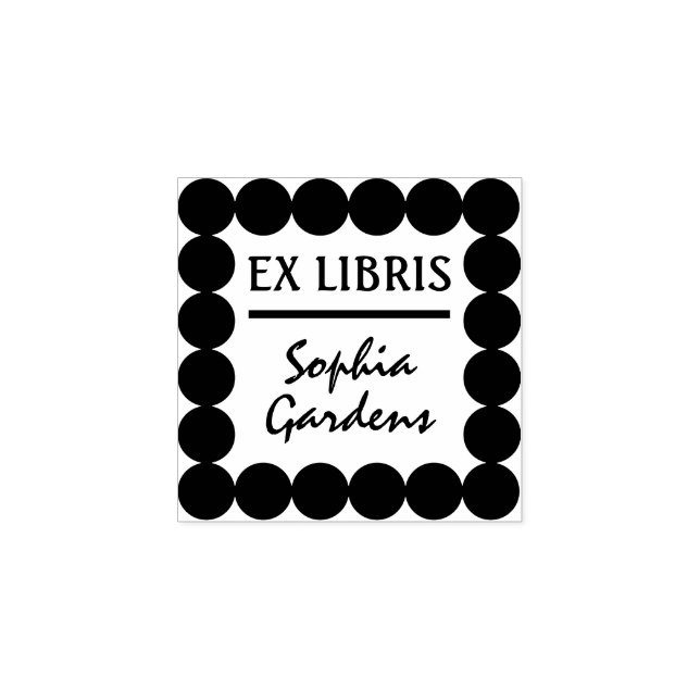 Ex Libris Modern Gummistämpel Stämpel (Tryck)