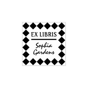 Ex Libris Modern Rubber Frimärke Stämpel