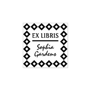 Ex Libris Modern Rubber Frimärke Stämpel