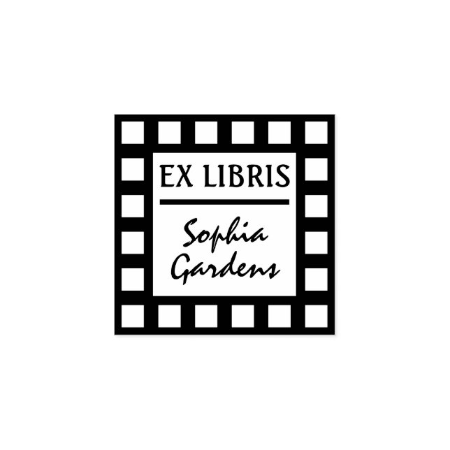 Ex Libris Modern Rubber Frimärke Stämpel (Tryck)