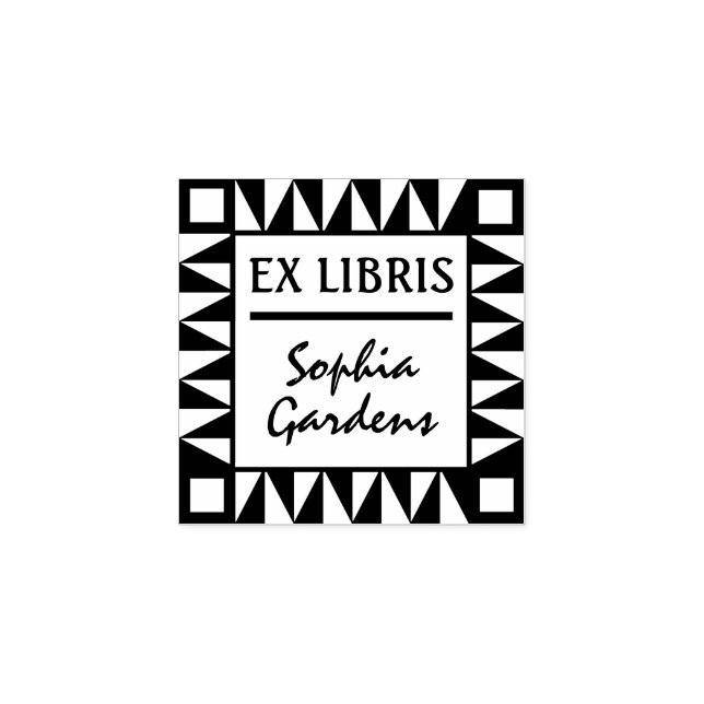 Ex Libris Modern Rubber Frimärke Stämpel (Tryck)