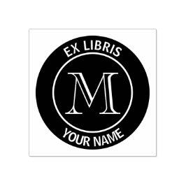 Ex libris Monogram-bokplåt Stämpel