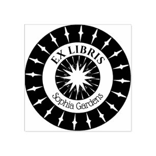Ex Libris Mystical Star Burst v4 Stämpel