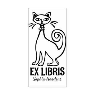 Ex Libris - Retro Cat Stämpel