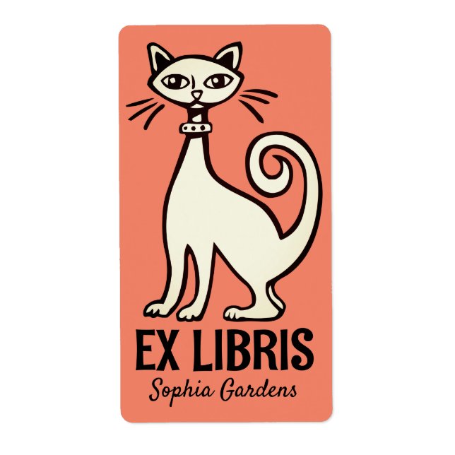 Ex Libris - Retro Katt - Laxrosa Fraktsedel (Framsidan)